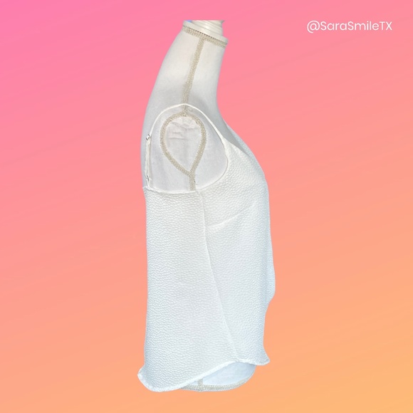 ANTHROPOLOGIE - RD Style - Boho White Pebbled Faux Wrap Camisole - NWOT - Picture 11 of 14